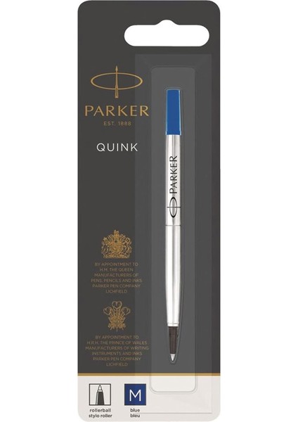 1950324 Tükenmez Kalem Yedeği, Orta Kalınlıkta Uç, Mavi, Mavi