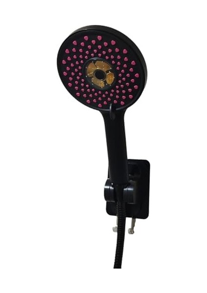 Pembe Kalpli Yüksek Basınçlı Duş Başlığı, Turbo Pervane ve 3 Fonksiyonlu Büyük Duş Başlığı Büyük El Duşu Şık Tasarım modelleri