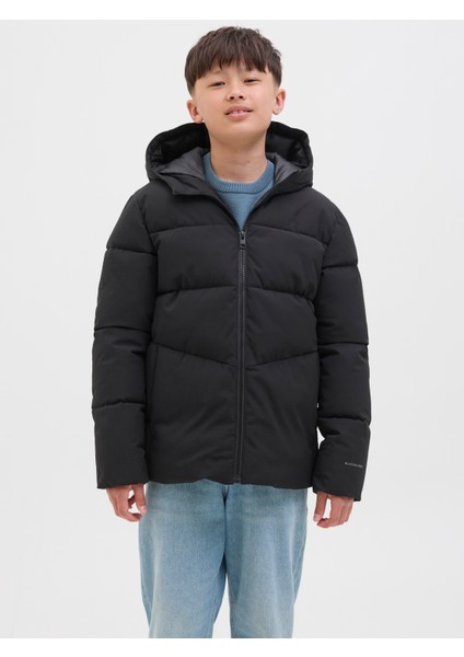 Jack Jones Jjglobal Puffer Jacket Jnr Çocuk Siyah Mont 12283847-02