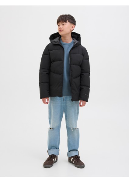 Jack Jones Jjglobal Puffer Jacket Jnr Çocuk Siyah Mont 12283847-02 modelleri