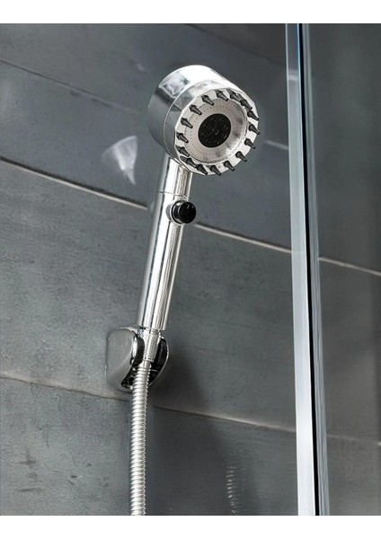 Masajlı Çok Fonksiyonlu Ayarlanabilir Duş Başlığı El Duşu 3 Modlu Ayarlanabilir Duş Başlığı,masajlı 3 Fonksiyonlu El Dus, Handshower (Krom)