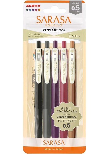 Sarasa Clip Vintage Seri 1 Set 0,5mm 5 Li Pet