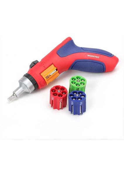 WP221048 24 Parça Profesyonel Cr-V Kabzalı Cırcırlı Bits Tornavida Seti + Kemer Askılı Bez Taşıma Çantası