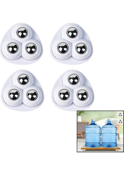 Pcs 3 Bilya Tekerlekli Mobilya Eşya Taşıma Aparatı 360 Derece (5122)