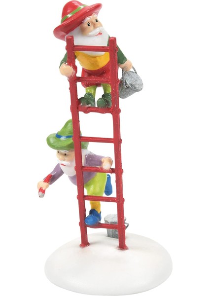 56 Village North Pole Serisi Parlak Vurgular, Köy Figürü, 9,5 Cm, Çok Renkli