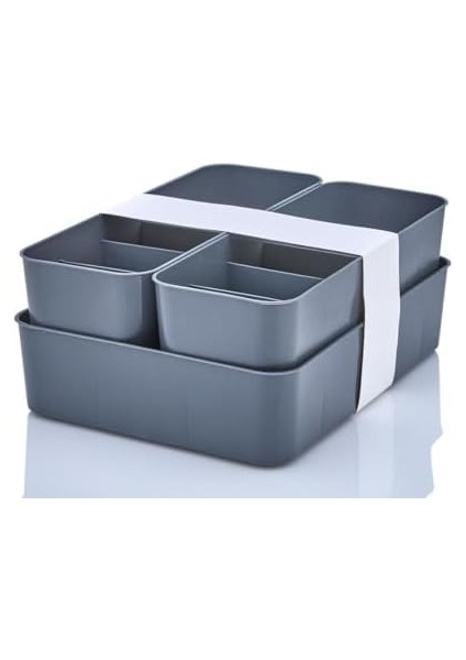 3'lü Düzenleyici Antrasit, Mutfak, Banyo, Ofis, Yatak Odası, Makyaj Masası Organizer Set modelleri