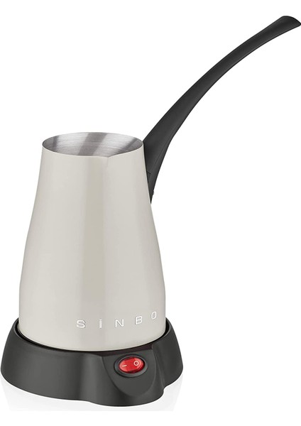 SCM-2960 Inox Elektrikli Cezve - 5 Fincan, 400 ml Su Kapasitesi, Kablosuz Kullanım, Paslanmaz Çelik Gövde, Otomatik Kapanma, 1000W