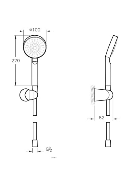Master El Duşu Takımı A45692, Krom, Ø100 mm Başlık, Pvc Hortum, Kireç Kırıcı, 150 cm Spiral fiyatları
