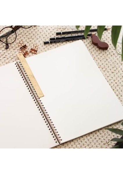 Siyah Kraft Karton Kapak 70 Yaprak 110 Gram Düz Çizgisiz Not Defteri fiyatları