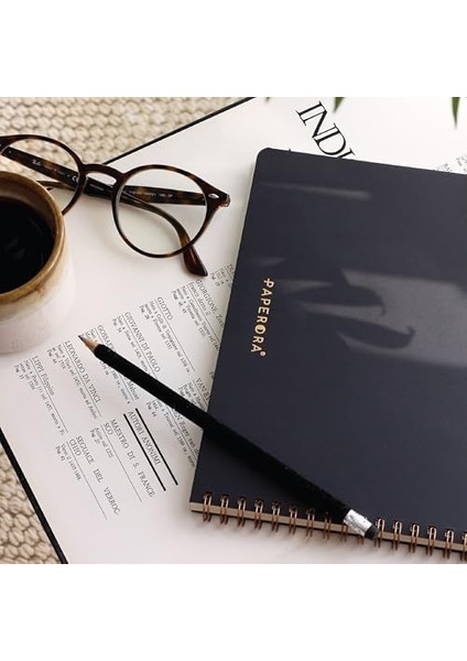 Siyah Kraft Karton Kapak 70 Yaprak 110 Gram Düz Çizgisiz Not Defteri modelleri