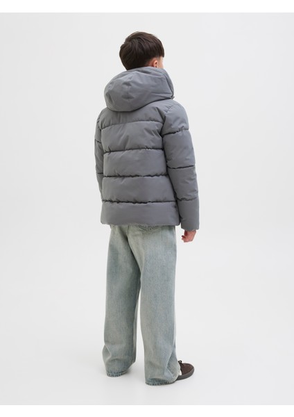 Jack Jones Jjglobal Puffer Jacket Jnr Çocuk Gri Mont 12283847-05 modelleri