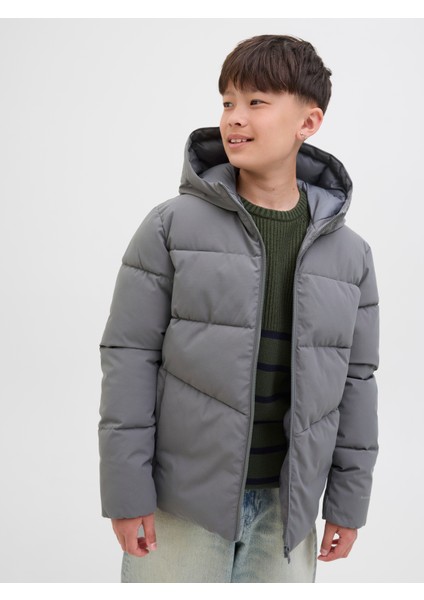 Jack Jones Jjglobal Puffer Jacket Jnr Çocuk Gri Mont 12283847-05 fırsatları