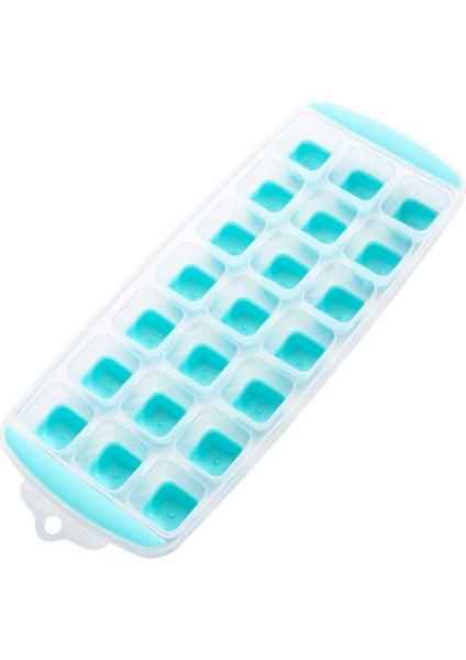 Materazzi 21 Bölmeli Silikon Tabanlı Ergonomik Dondurma Kalıbı Küp Buz Saklama Kabı Sunumluk VLT1458