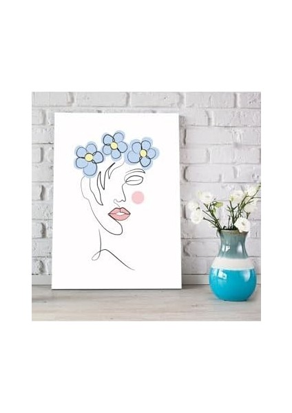 Saçında Bahar Çiçekleri Ev Hediyesi Dekorasyon 30X40 Kanvas Tablo fiyatları