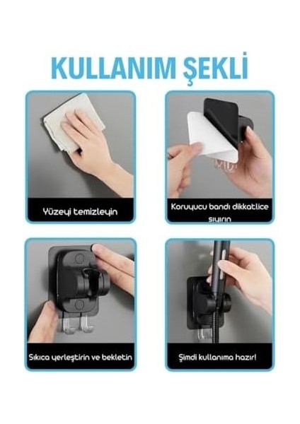 Duş Başlığı Tutucu Yapışkanlı Ayarlanabilir El Duş Tutacağı Delme Yok Duvara Monte Suya Dayanıklı Duş Askısı Güçlü Tutuş fiyatları