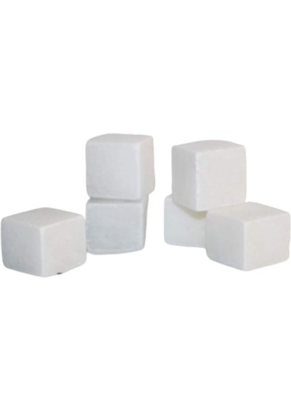 Mermer Viski Taşı 6 Adet Küp Buz Taşı