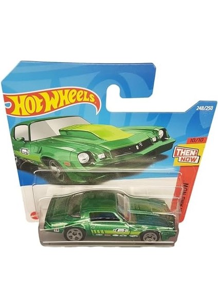 - ´81 Camaro - Then And Now 10/10 - HCV81 - Short Card - Edelbrock - Bell - Yeşil Metalik - Mattel 2022 modelleri