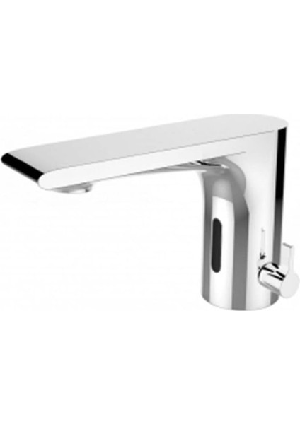 Fotoselli Lavabo Bataryası (Çift Su Girişli/elektrikli+Pilli) Krom