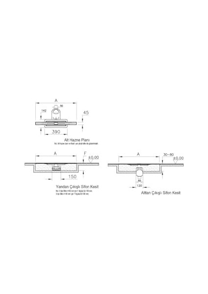 V-Flow Clear-Cut 5701678 Duş Kanalı, Alttan Çıkışlı, 60 Cm, Parlak Krom modelleri