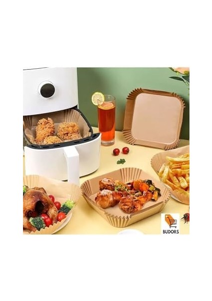 Pişirme Kağıdı 50 Adet Airfrey Yagli Kagit Pisirme Kagidi Fritoz Air Fryer Hava Fritözü fiyatları