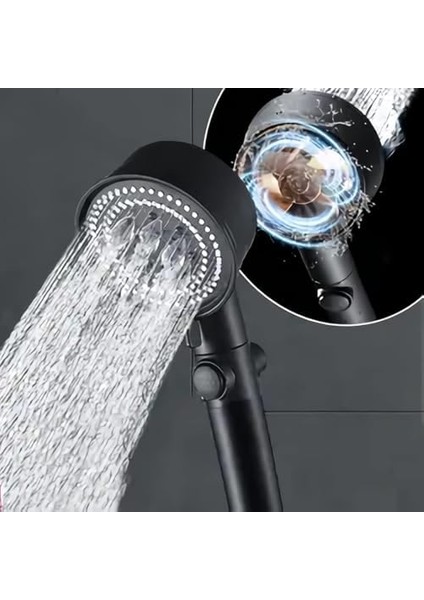 Home Turbo Fan 5 Fonksiyonlu Duş Başlığı, El Duşu Handshower, Siyah, Durdurma Özelliği Ile, Yenilikçi ve Çok Fonksiyonlu Banyo Aksesuarı fiyatları