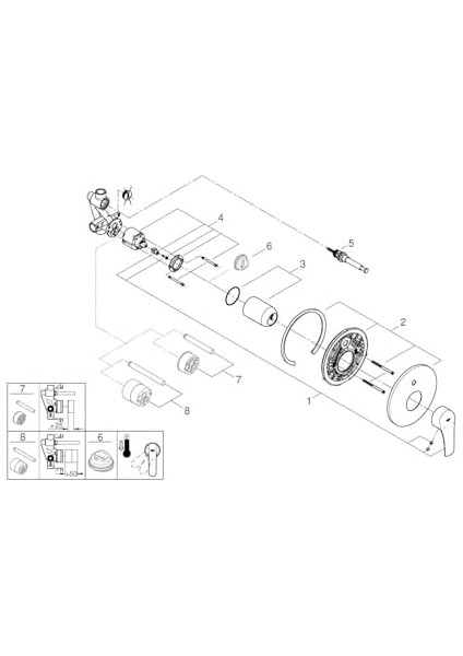 Eurosmart Tek Kumandalı Banyo Bataryası 33305003 fiyatları