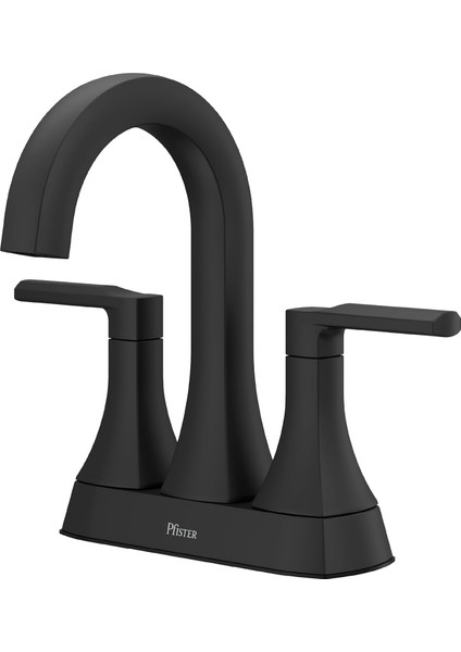 Vaneri 2 Saplı 10,4 cm Orta Set 3 Delikli Banyo Lavabo Bataryası Mat Siyah Kaplama LF048VRIBB