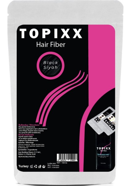 Siyah/Black 100 Gr. Saç Tozu Ekonomik BoyTopik