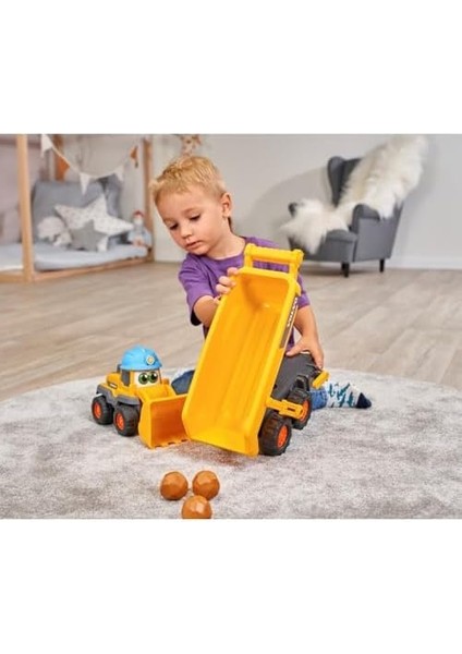 Toys, 204119007, Abc Tracey Trailer, Serbest Tekerlekli Volvo Digger, Hareketli Kürek, Kask Korna, Çıkarılabilir ve Hareketli Römork, Çıngırak Sesi Fonksiyonu, 65 cm fiyatları