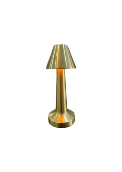 3 Renkli Dokunmatik Şarjlı Dimlenebilir Üç Fonksiyonlu Dekoratif Masa Lambası Gold fiyatları