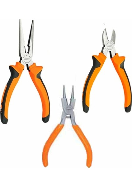 Seti 3 Lu (Yankeski - Karga Burun - Yuvarlak Uçlu Pense)