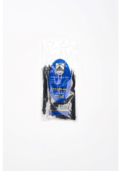 3,6X150 Siyah Kablo Bağı & Plastik Kelepçe & Cırt Kelepçe 100 Adet (Paket)