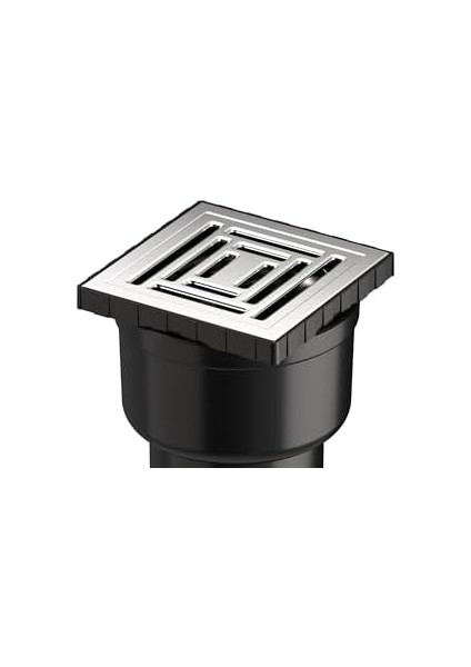 V-Flow Kare 5608283 Duş Kanalı, Alttan Çıkışlı, 10X10 Cm, Dk 800 Kapak, Parlak Krom fiyatları