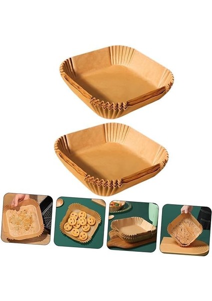 Airfryer Pişirme Kağıdı 100 Adet Fritöz Pişirme Kağıdı,fritöz Yağlı Kağıdı, Yanmaz Kağıt fiyatları