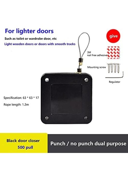 Delmeden Otomatik Sensör Kapı Kapaması, Çok Fonksiyonlu Otomatik Kapı Kapaması, Iç Mekan Için Ipli Konut Ticari Otomatik Kapı Kapatıcı (500 G) fiyatları