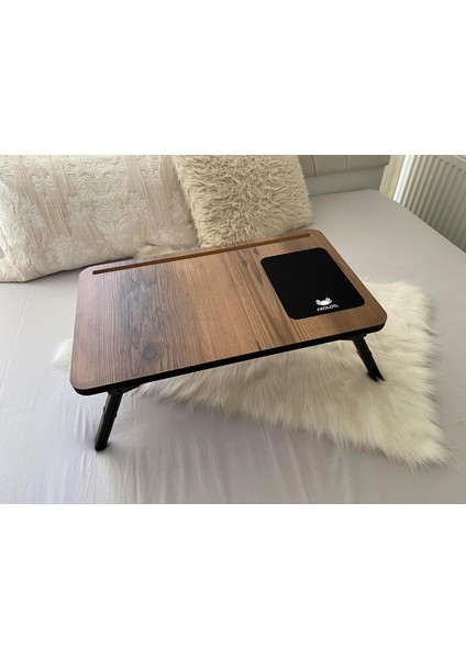 Lidya Folding Telefon ve Tablet Bölmeli Katlanır Ayaklı Laptop Sehpası Notebook Bilgisayar Çalışma Masası