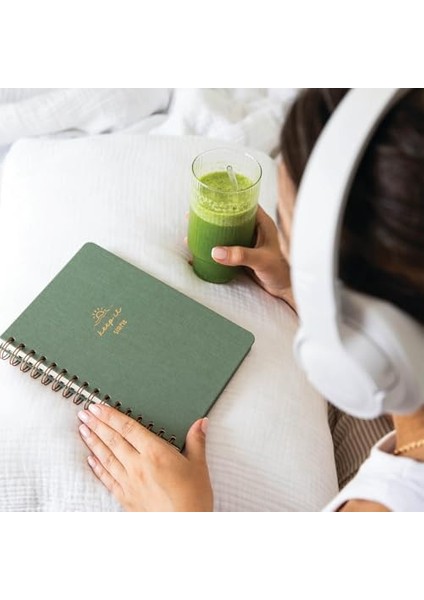 A5 Spiralli Sert Kapak Keten Düz Çizgisiz Tarihsiz Not Defteri Yeşil fiyatları