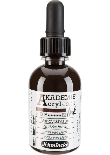 Akademie Akrilik Mürekkep 50 ml 668 Vandyke Brown