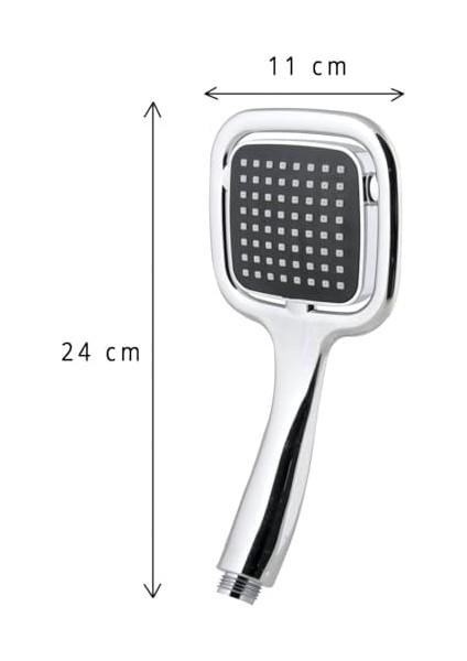 Home Kare Duş Başlığı, El Duşu Şık Tasarımlı Kare Krom,yüksek Tazyikli Banyo Fıskiyesi fiyatları