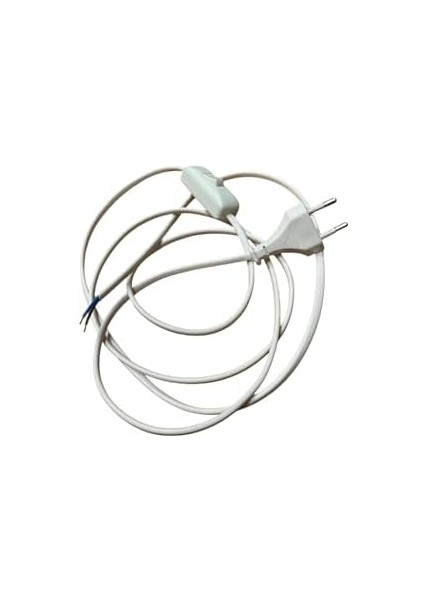 Örgün 2 Metre Fişli Arapuarlı Hazır Kablo Beyaz Lambader Abajur Tuz Lambası Küçük Ev Aletleri Kablosu fiyatları