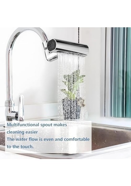 Derece Döner Başlıklı Şelale Musluk Ucu, Kademeli Ayarlanabilir Musluk Başlığı, Su Tasarruflu Şelale Mutfak Bataryası, Sıçramaya Dayanıklı Mutfak, Banyo Evye Aksesuarı modelleri