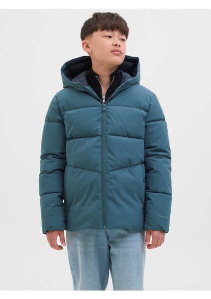 Jack Jones Jjglobal Puffer Jacket Jnr Çocuk Mavi Mont 12283847-07