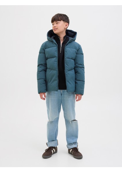 Jack Jones Jjglobal Puffer Jacket Jnr Çocuk Mavi Mont 12283847-07 fiyatları