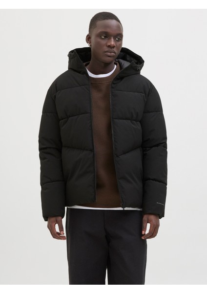 Jack Jones Jjglobal Puffer Jacket Erkek Siyah Mont 12283517-02