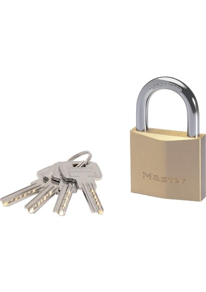 Lock 2950EURD Ekstra Kalın Prinç Anahtar Asma Kilit, Altın, 8,1 x 5 x 1,7 cm