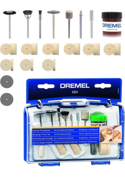 684 Parlatma Aksesuarı, Çok Amaçlı Aletler Için, Temizlik ve Cilalama Için 20 Aksesuar Seti