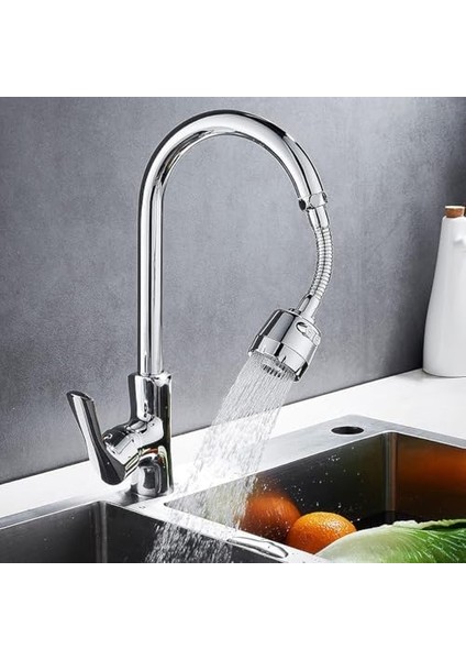 Hortumlu 360° Dönebilen 3 Kademeli Tasarruflu Musluk Başlığı - Paslanmaz Mutfak, Banyo ve Lavabo Için Su Tasarrufu Sağlayan Krom Kaplama Başlık, Abs Malzeme, Ofis ve Ev Uyumu, Kolay Montajlı fiyatları