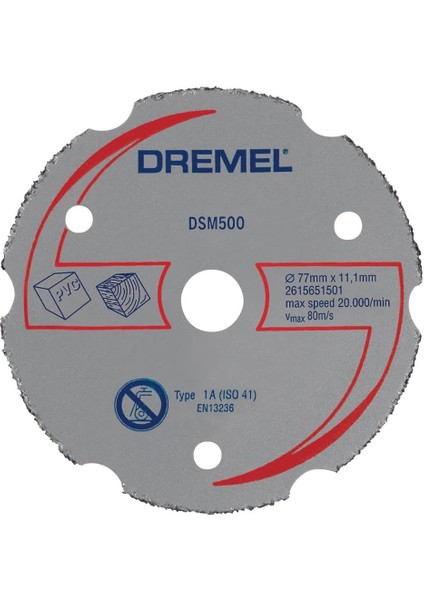 DSM20 Kompakt Testere ile Uyumlu Ahşap ve Yumuşak Malzemede Çok Amaçlı Karpit Kesme Diski (DSM500)