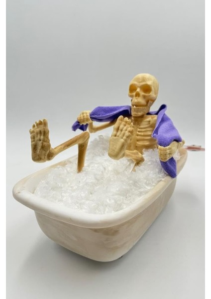 Halloween Cadılar Bayramı Duş Alan Küvetli Iskelet