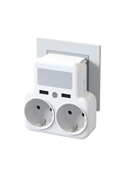 Simple Is Beauty WL09 Akıllı Çoklu Duvar Prizi, 2 Ac + 2 USB Çıkışlı, Telefon Tutuculu,smart Gece Lambalı, 4000W Güç Kapasiteli, Eu Standart, Priz Üstü Şarj Standı, 750°C'YE Kadar Yangına Dayanıklı Malzeme, Beyaz fiyatları
